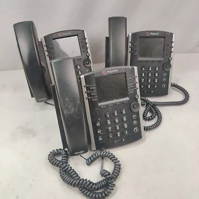 Lot Of 3 - Polycom VVX 401 Phone VOIP - No Power Cords Included • $49.95