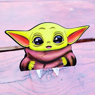 Grogu Baby Yoda The Mandalorian 3D Lenticular Motion Car Sticker Decal Peeker • $9.99