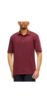 Greg Norman Men's Short Sleeve Polo Shirt Play Dry  Red Striped Size M|B18 • $24.99