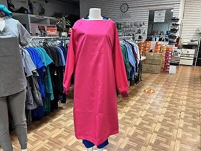 PPE Medical Laboratory Surgical Isolation Gown Washable/reusable Hot Pink Color • $27.99