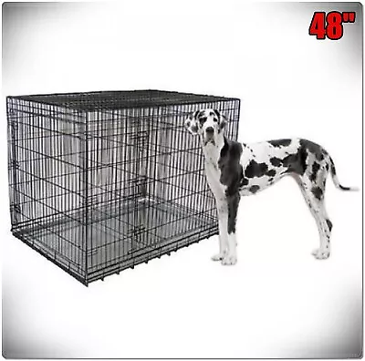 $99.99 • Buy XXL Large Dog Crate Kennel Extra Huge Folding Pet Wire Cage Giant Breed Size