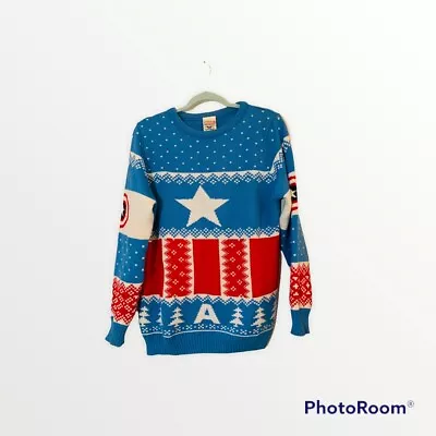 $24.99 • Buy Captain America Sweater  ￼Marvel  Men’s  M ￼ Winter Skiing￼