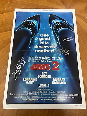* JAWS 2 * Signed 12x18 Poster * CARL GOTTLIEB JOE ALVES & TOM DUNLOP * 9 • $217.98