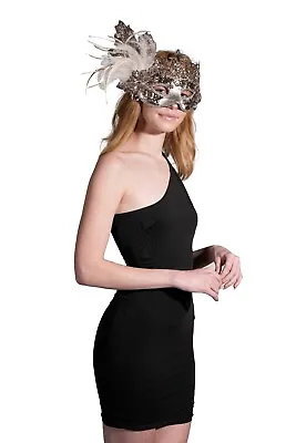 Elegant Gold Venetian Masquerade Mask Mardi Gras Costume Halloween Party Mask • $19.99