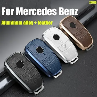 $18.99 • Buy Zinc Alloy+Leather Key Fob Case Cover Shell For Mercedes Benz A C S E Class W213