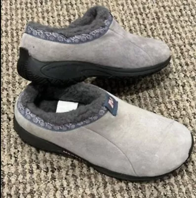 Girls Merrell Encore Chill Gray Suede Slides Clogs Size 4 • $20