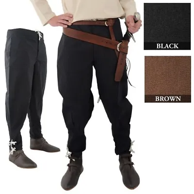 Ankle Laced Pants Pirate Medieval Larp Renaissance Reenactment SCA Cosplay • $52