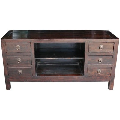 $1550 • Buy Chinese Antique Furniture - Brown Low Sideboard/Buffet/TV Unit  (10-085)
