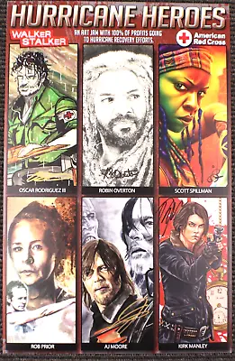 Walker Stalker Con Hurricane Heroes Poster Signed By 5 Artists • $14.99