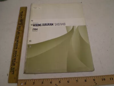 2004 Volvo Wiring Diagram S40 V40 Repair Manual Service Maintenance Booklet • $23.13