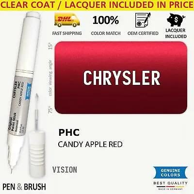 $14.99 • Buy PHC Touch Up Paint For Chrysler Red VISION HC RHC CANDY APPLE RED Pen Stick Scra