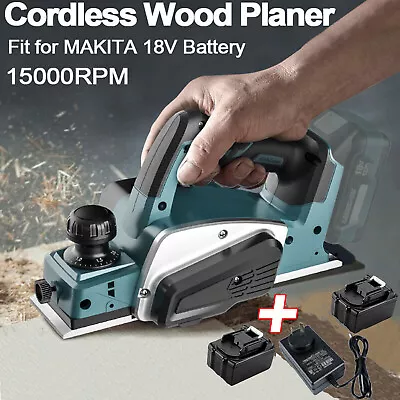 Electric Planer Handheld Cordless Wood Planer For Makita 18V Battery Woodworking • $122.89