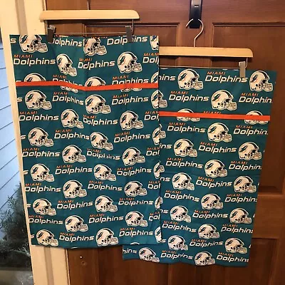 Vintage Miami Dolphins NFL Football Standard Pillowcase Set Of 2 • $50