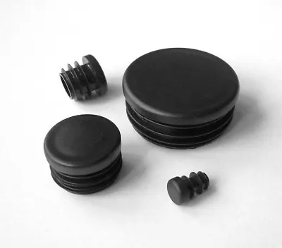 £2.21 • Buy Round Plastic Blanking End Caps Tube Pipe Inserts Plugs Bungs / Black