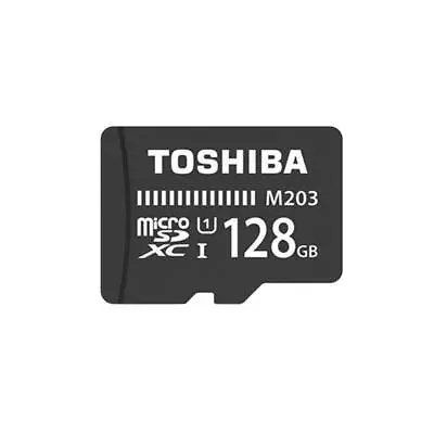 Toshiba EXCERIA M203 128GB MicroSD Card With Adapter THN-M203K1280A2 • $49.34