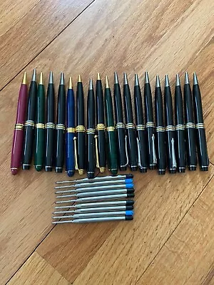 Large Lot Of Designer Pens And Refills  All Metal Pens • $38