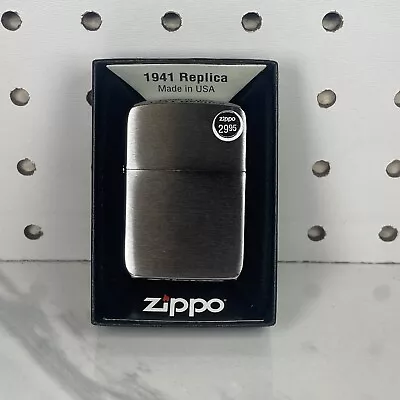 Zippo 1941 Replica Pocket Lighter Brushed Chrome 1941 BRAND NEW IN BOX! • $19.99