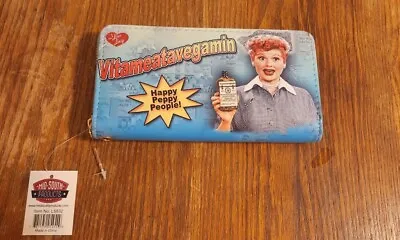 I Love Lucy Vitameatavegamin Officially Licensed Zip Around Wallet New With Tags • $19.95