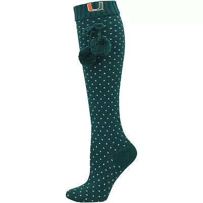 Women's ZooZatz Green Miami Hurricanes Knee High Socks • $19.99