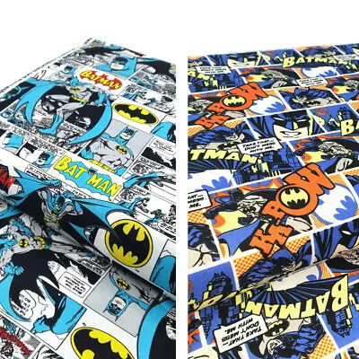 Batman 100% Cotton Fabric Superhero Kids Comic Book • £6
