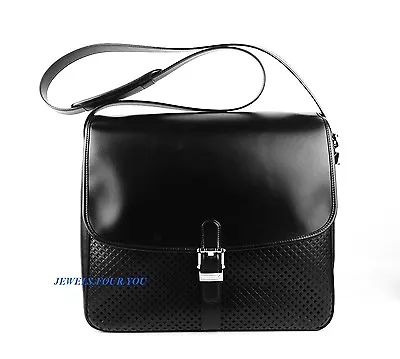 MONTBLANC MEISTERSTUCK SOFT BAG BRIEFCASE BLACK LEATHER 14  X 12  NEW 104652 • $595