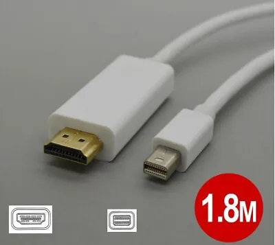 1.8M Mini DisplayPort DP To HDMI Male Thunderbolt Adapter Cable For MacBook HD • £4.49