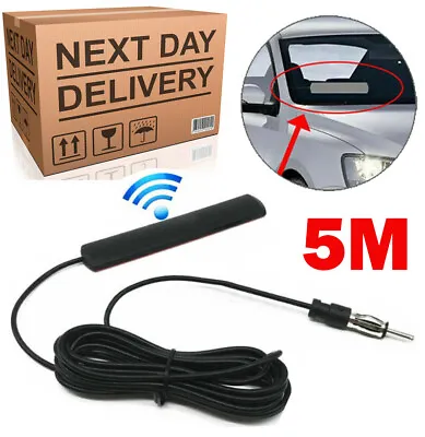 Powerfull Universal Car Hidden Amplified Antenna AM/FM Radio Ariel 12V Electroni • £5.95