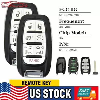 M3N-97395900 For Chrysler Pacifica 2017-2023 Voyager 20-22 Remote Key Fob 433Mhz • $57.45