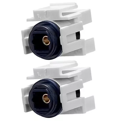 2x Toslink Digital Optical Fiber Audio Keystone Jack Couper Adapter SPDIF White • $15.08
