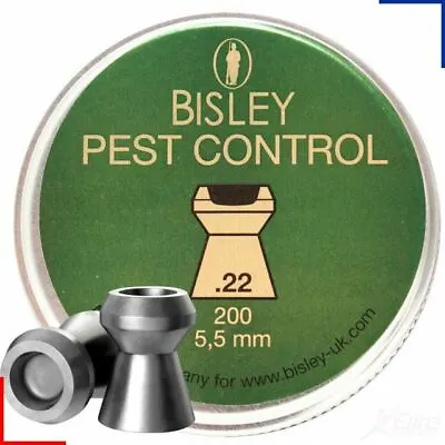 Bisley Pellets Pest Control .22 Hollow Point Air Rifle 5.5mm 200 Tin • £7.79