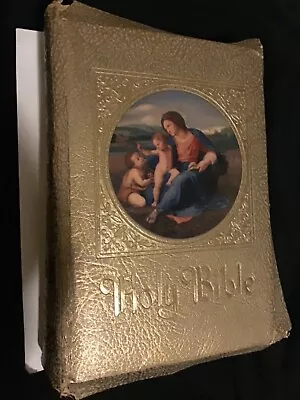 HOLY BIBLE Family Rosary Commemorative Edition Catholic The Marian Edition 1961 • $35.50