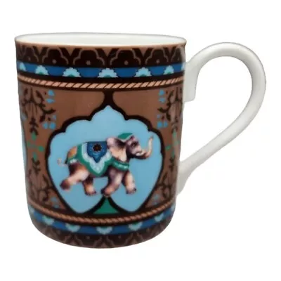 Vera Bradley Andrea By Sadek Blue Java Coffee Mug Teacup Ceramic Elephant  • $12