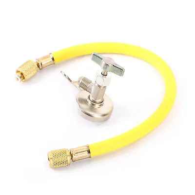 Car A/C Can Tap Tapper Refrigerant Charging Recharge Hose Valve Kit Yellow • $10.99