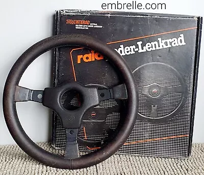 RAID 1 Authentic Vintage Leather Steering Wheel 360mm PORSCHE VERY RARE BMW VW • $169.99