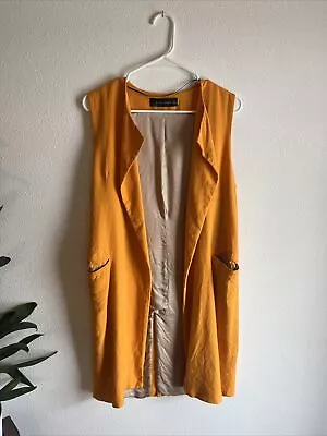 Zara Woman Long Lapel Vest Outerwear Medium • $28