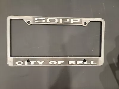 SOPP CHEVROLET BELL CALIFORNIA   Vintage Dealer License Plate Frame” • $50