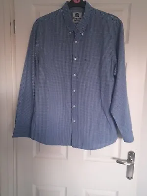 Charles Wilson Blue Check Shirt Long Sleeve Size Xl • £4