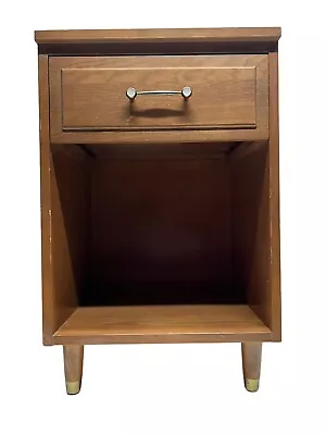 Mid Century Modern 1 Drawer End Table Nightstand LA Period Solid Elm Dovetail • $224.99
