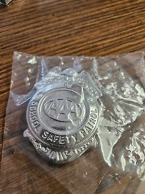 Aaa School Safety Patrol Badge   New Old Stock! All Metal • $8