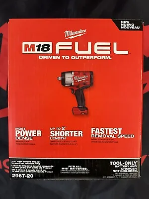 Milwaukee Fuel 2967-20 M18 18 Volt Li-ion 1/2” High Torque Impact Wrench NIB • $235.85