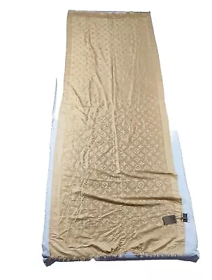 LOUIS VUITTON SCARF GOLD Silk/Wool (Damage) • £64.79