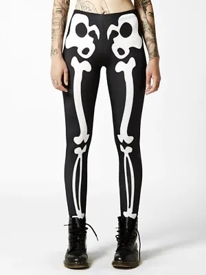 £29.99 • Buy Disturbia Clothing Skeleton Bones Leggings