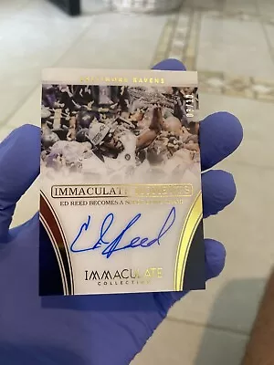 2016 Panini Immaculate Moments Ed Reed Superbowl Auto #/10 • $588