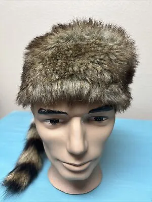 Racoon Hat Davy Crockett Or Daniel Boone Style • $17.77