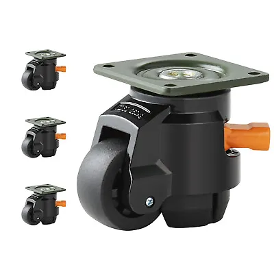 VEVOR Leveling Casters Adjustable Nylon Plate Mounted Caster 1100 Lbs Set Of 4 • $32.39