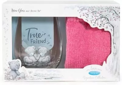 Me To You Tatty Teddy 'True Friend' Glass And Socks Gift Set - Official Collect • £13.56