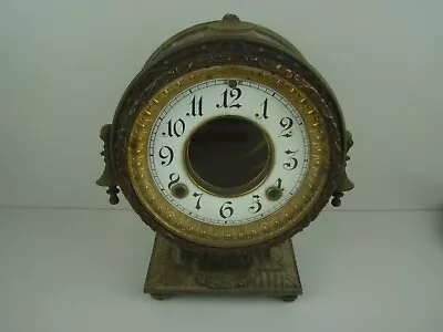 Antique Ansonia Statue Mantel Clock Case Tower • $74.99