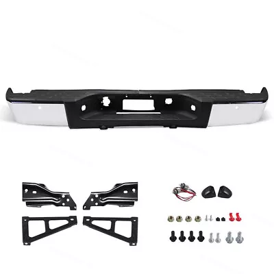 Chrome Rear Bumper W/ Sensor Hole For 2007-2013 Silverado 1500 Sierra 1500 • $169.99