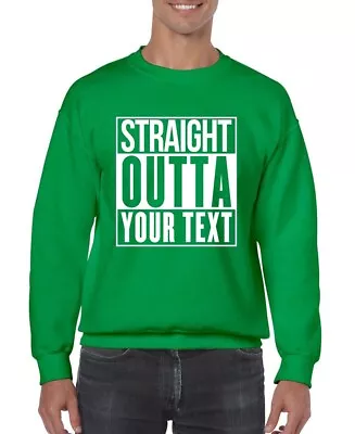 Straight Outta Your Text City Personalized Custom Print Sweatshirt Compton Tee • $29.97