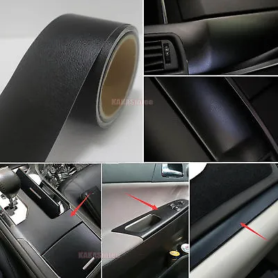 Air Free 3D Leather Grain Texture Matte Car Interior Desk Vinyl Wrap Sticker AX • $2.04
